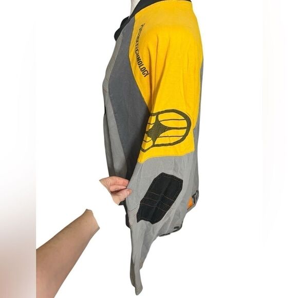 Vintage Black and Yellow No Fear racing long sleeve extra large top motocross - Picture 3 of 13